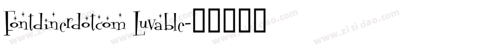 Fontdinerdotcom Luvable字体转换